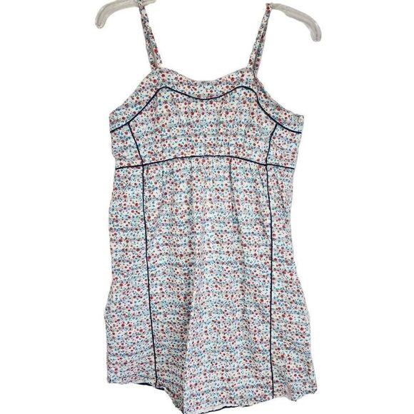 Levi's Sienna Woven Dress Blue & Red Floral 100% Cotton Size XL B6 - Picture 1 of 11